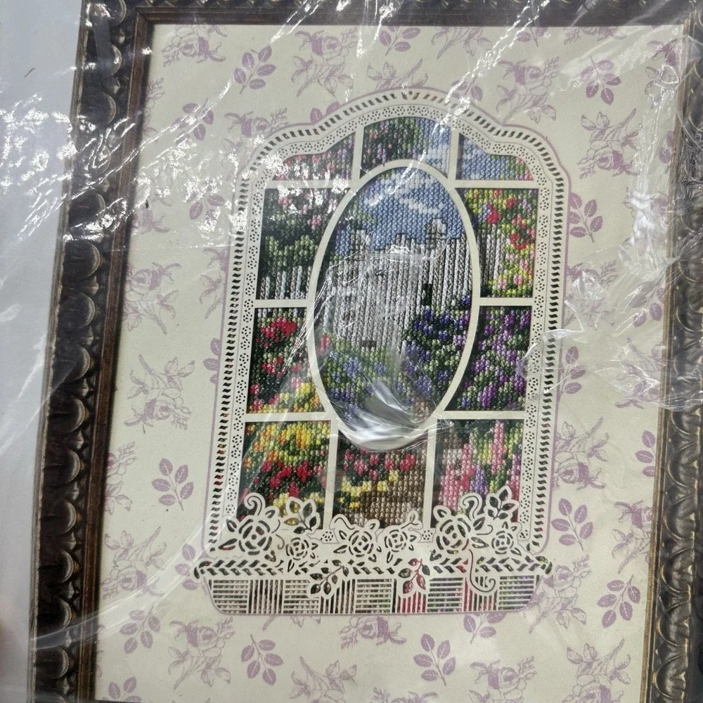 Vintage Bucilla Cross Stitch Kit Scapes‎ 5.5x7.5 English Gate 43637 Counted 2004